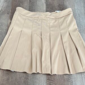URBAN Romantics Nude Pleated Mini Skirt